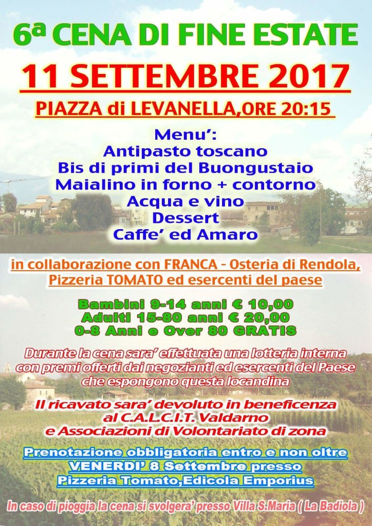 CENA LEVANELLA 11 SETTEMBRE